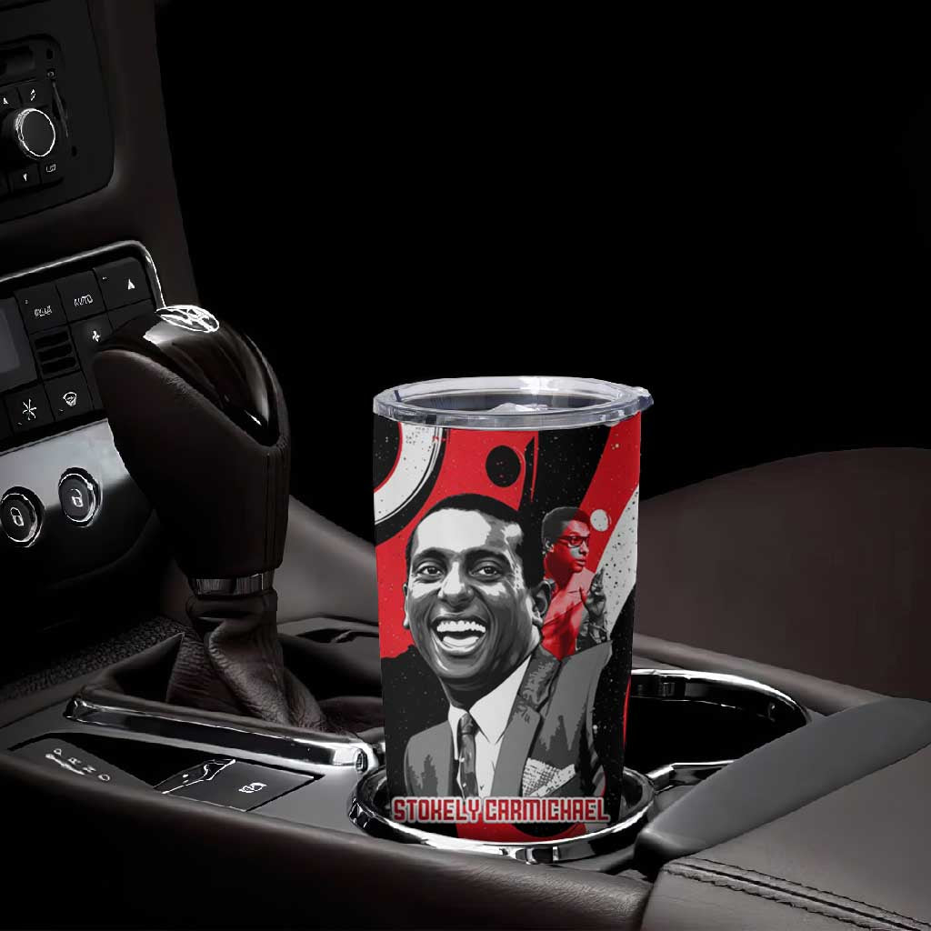 Stokely Carmichael Tumbler Cup Abstract Design Black Power Text Civil Rights Activist - Wonder Print Shop