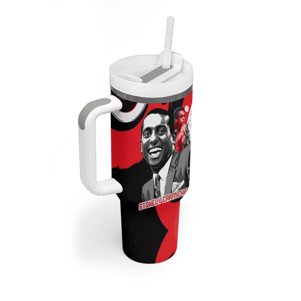 Stokely Carmichael Tumbler With Handle Abstract Design Black Power Text Civil Rights Activist - Wonder Print Shop