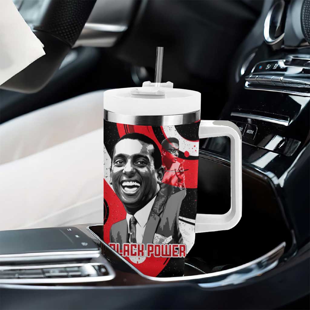 Stokely Carmichael Tumbler With Handle Abstract Design Black Power Text Civil Rights Activist - Wonder Print Shop