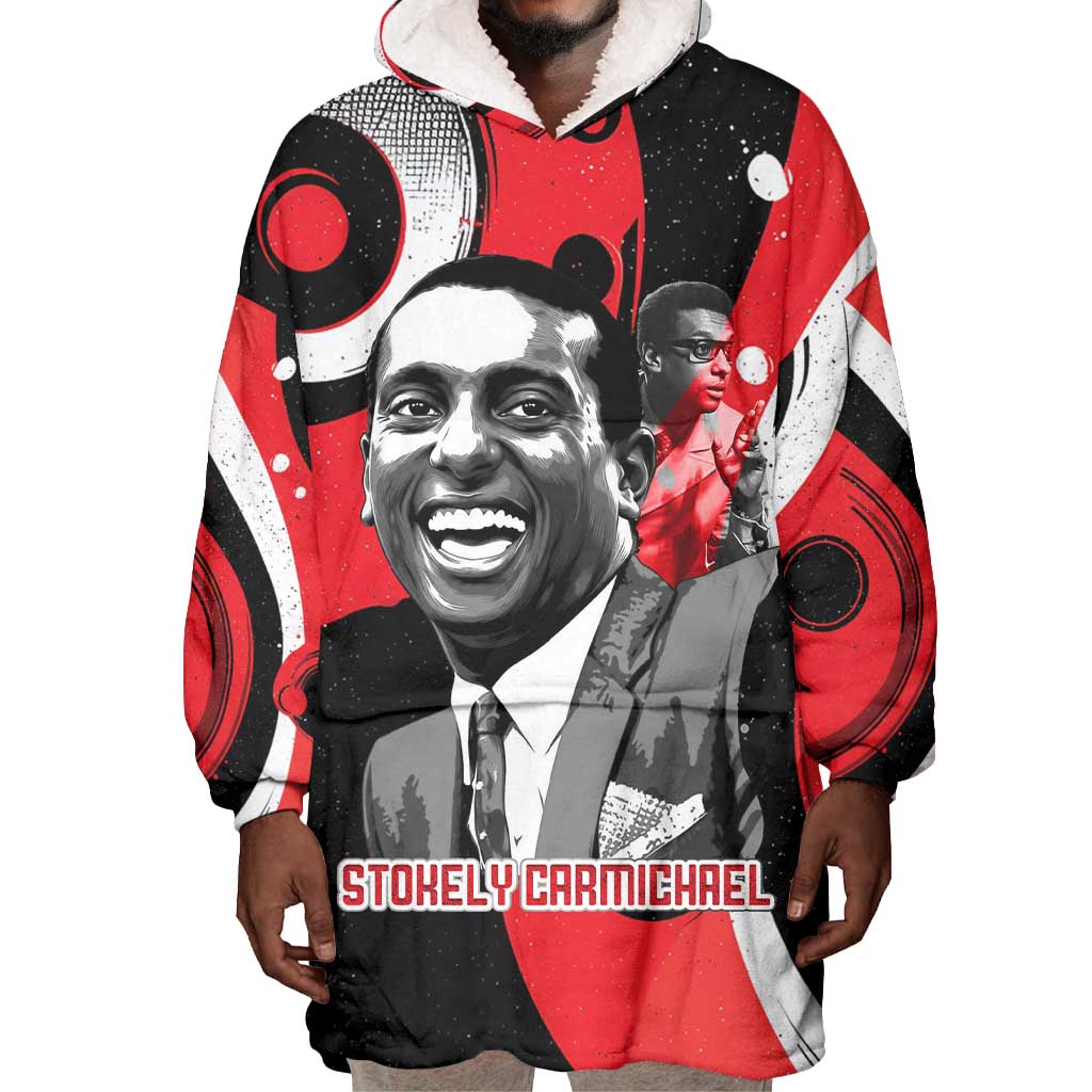 Stokely Carmichael Wearable Blanket Hoodie Abstract Design Black Power Text Civil Rights Activist - Wonder Print Shop
