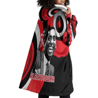 Stokely Carmichael Wearable Blanket Hoodie Abstract Design Black Power Text Civil Rights Activist - Wonder Print Shop