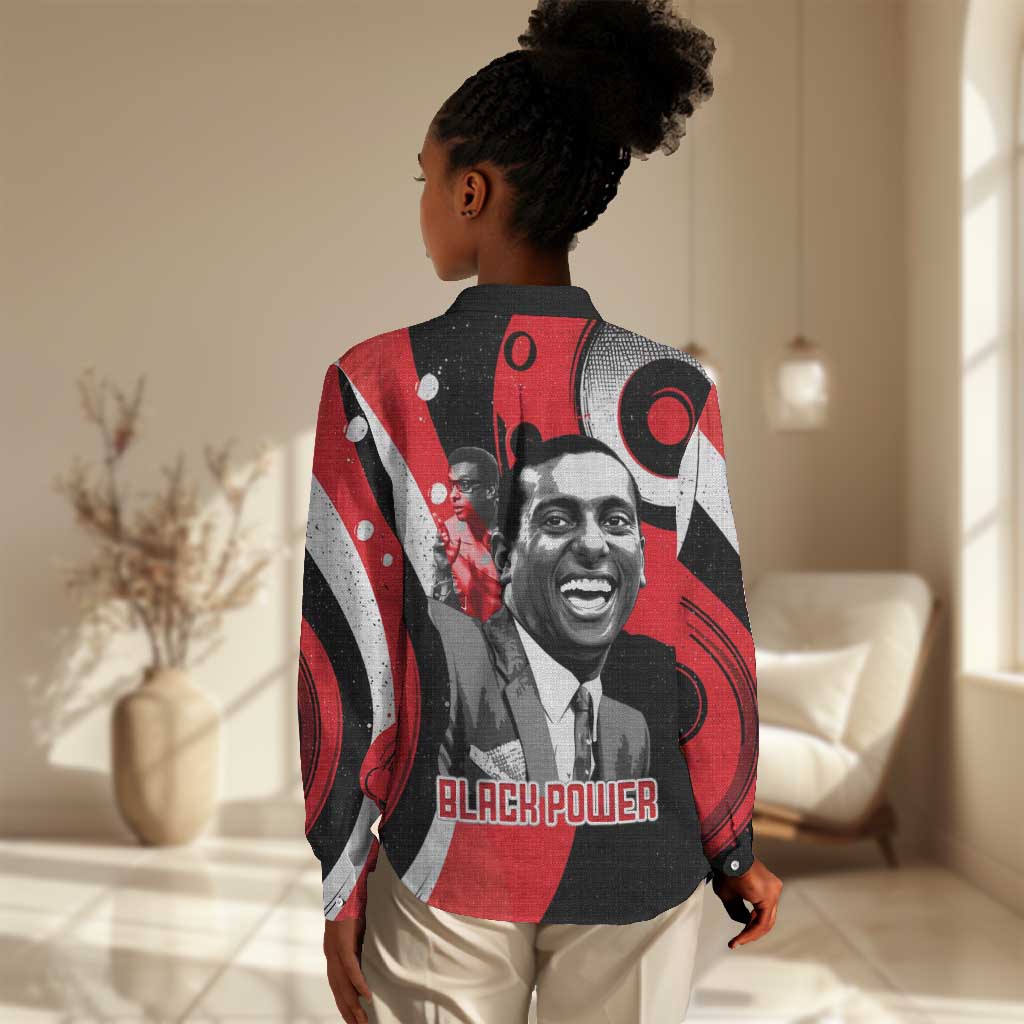Stokely Carmichael Women Casual Shirt Abstract Design Black Power Text Civil Rights Activist - Wonder Print Shop