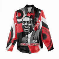 Stokely Carmichael Women Casual Shirt Abstract Design Black Power Text Civil Rights Activist - Wonder Print Shop