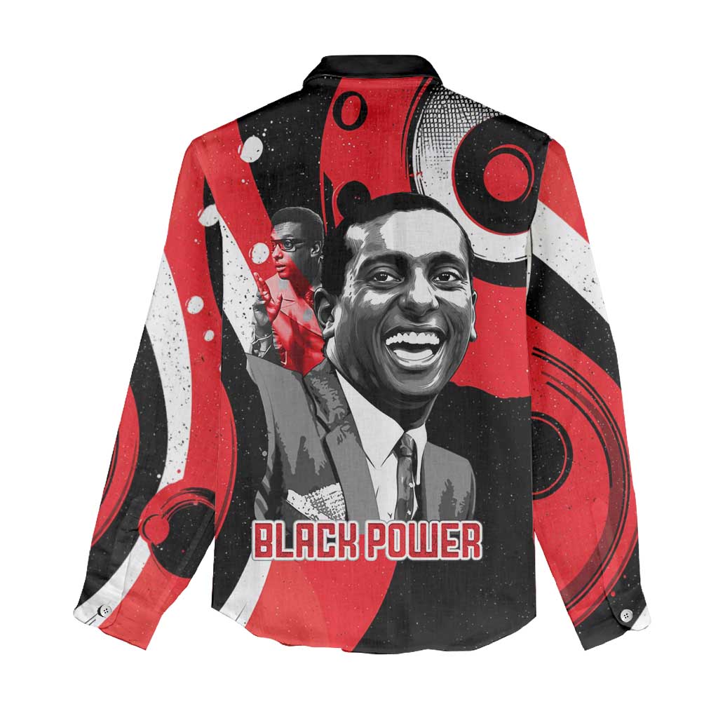 Stokely Carmichael Women Casual Shirt Abstract Design Black Power Text Civil Rights Activist - Wonder Print Shop