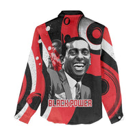 Stokely Carmichael Women Casual Shirt Abstract Design Black Power Text Civil Rights Activist - Wonder Print Shop