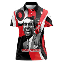 Stokely Carmichael Women Polo Shirt Abstract Design Black Power Text Civil Rights Activist - Wonder Print Shop