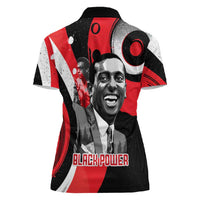 Stokely Carmichael Women Polo Shirt Abstract Design Black Power Text Civil Rights Activist - Wonder Print Shop