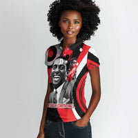 Stokely Carmichael Women Polo Shirt Abstract Design Black Power Text Civil Rights Activist - Wonder Print Shop