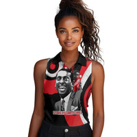 Stokely Carmichael Women Sleeveless Polo Shirt Abstract Design Black Power Text Civil Rights Activist - Wonder Print Shop