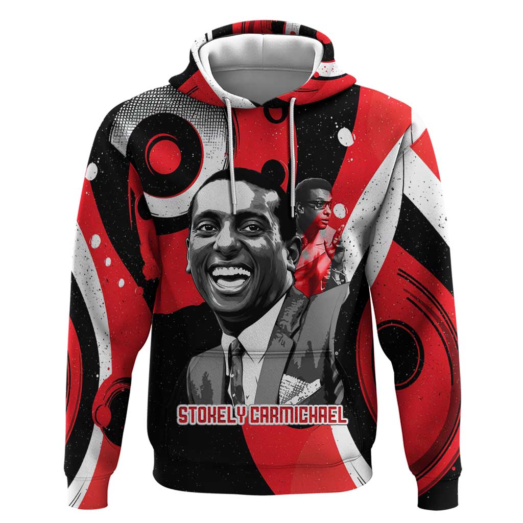 Stokely Carmichael Zip Hoodie Abstract Design Black Power Text Civil Rights Activist - Wonder Print Shop