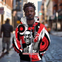 Stokely Carmichael Zip Hoodie Abstract Design Black Power Text Civil Rights Activist - Wonder Print Shop
