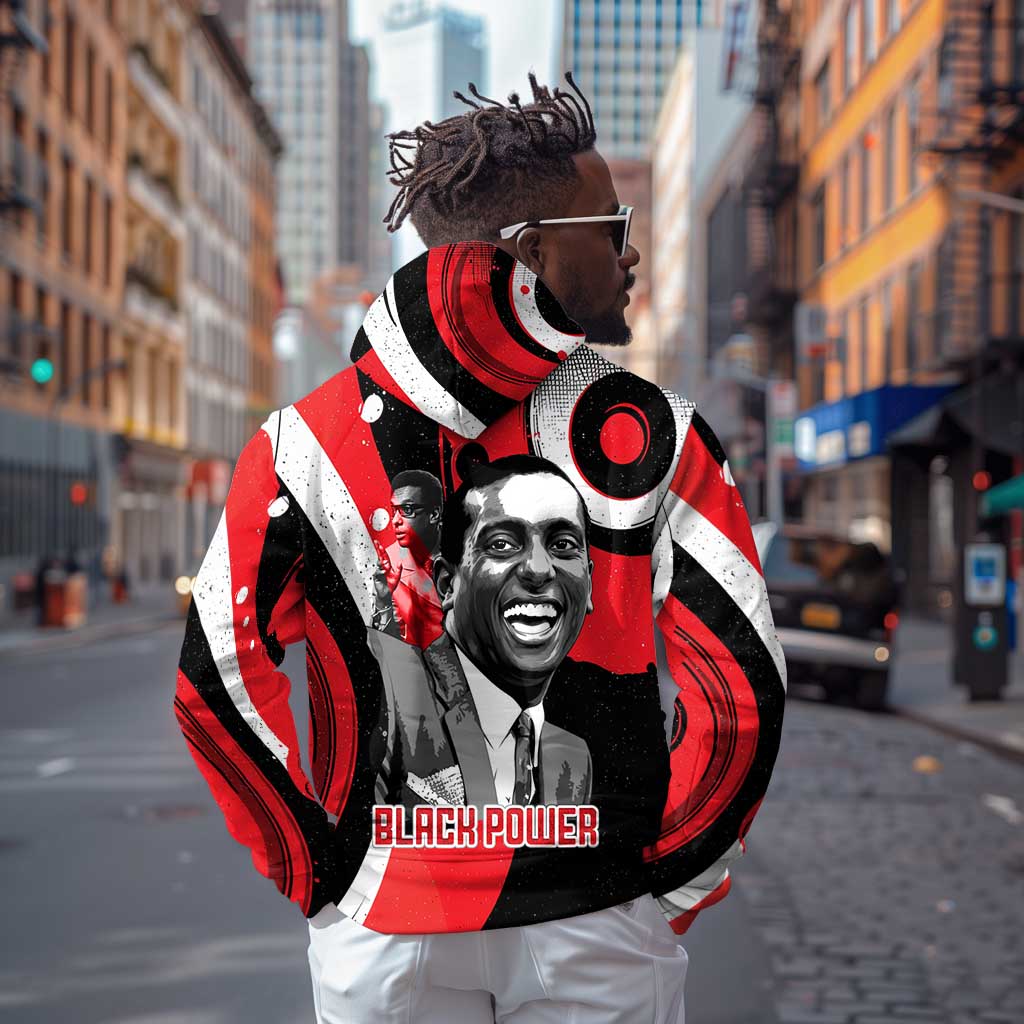 Stokely Carmichael Zip Hoodie Abstract Design Black Power Text Civil Rights Activist - Wonder Print Shop