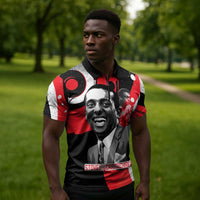 Stokely Carmichael Zipper Polo Shirt Abstract Design Black Power Text Civil Rights Activist - Wonder Print Shop