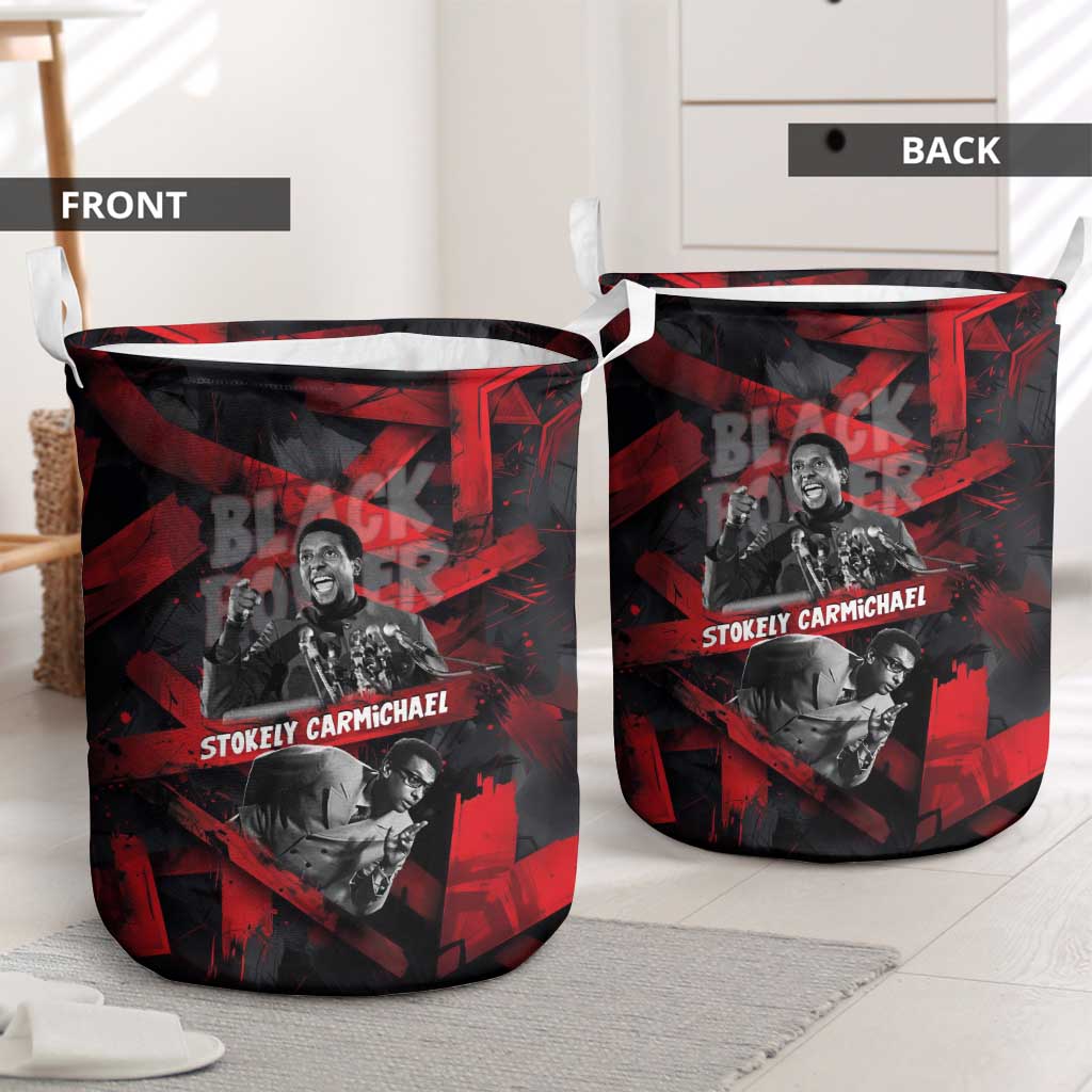 Stokely Carmichael Laundry Basket Graphic Design Black Power Quote Powerful Speech Civil Rights - Wonder Print Shop