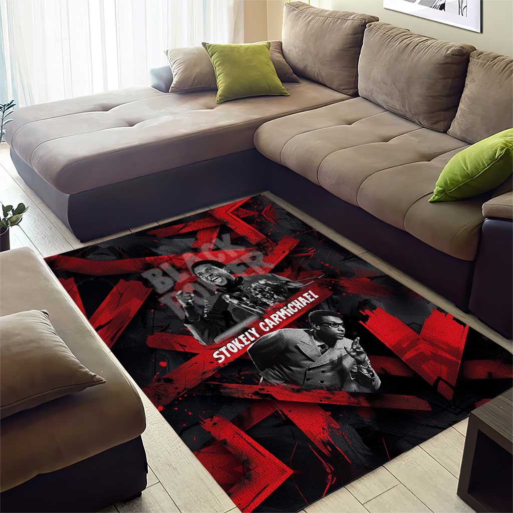 Stokely Carmichael Area Rug Graphic Design Black Power Quote Powerful Speech Civil Rights - Wonder Print Shop
