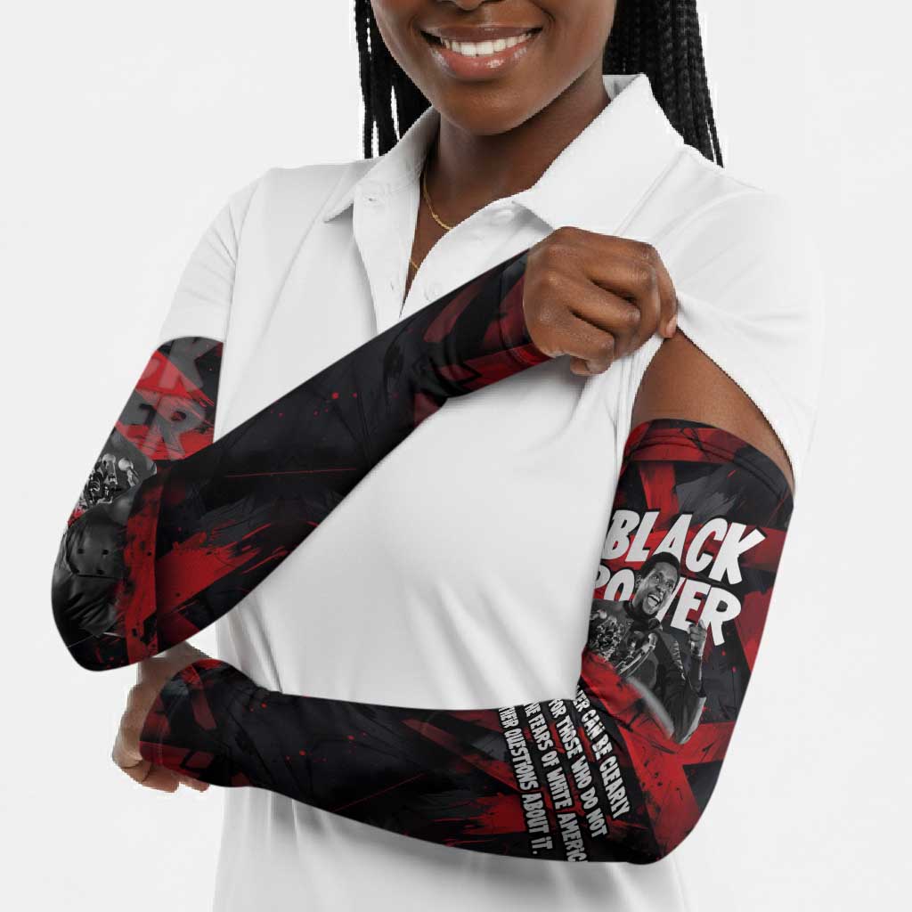 Stokely Carmichael Arm Sleeves Graphic Design Black Power Quote Powerful Speech Civil Rights - Wonder Print Shop