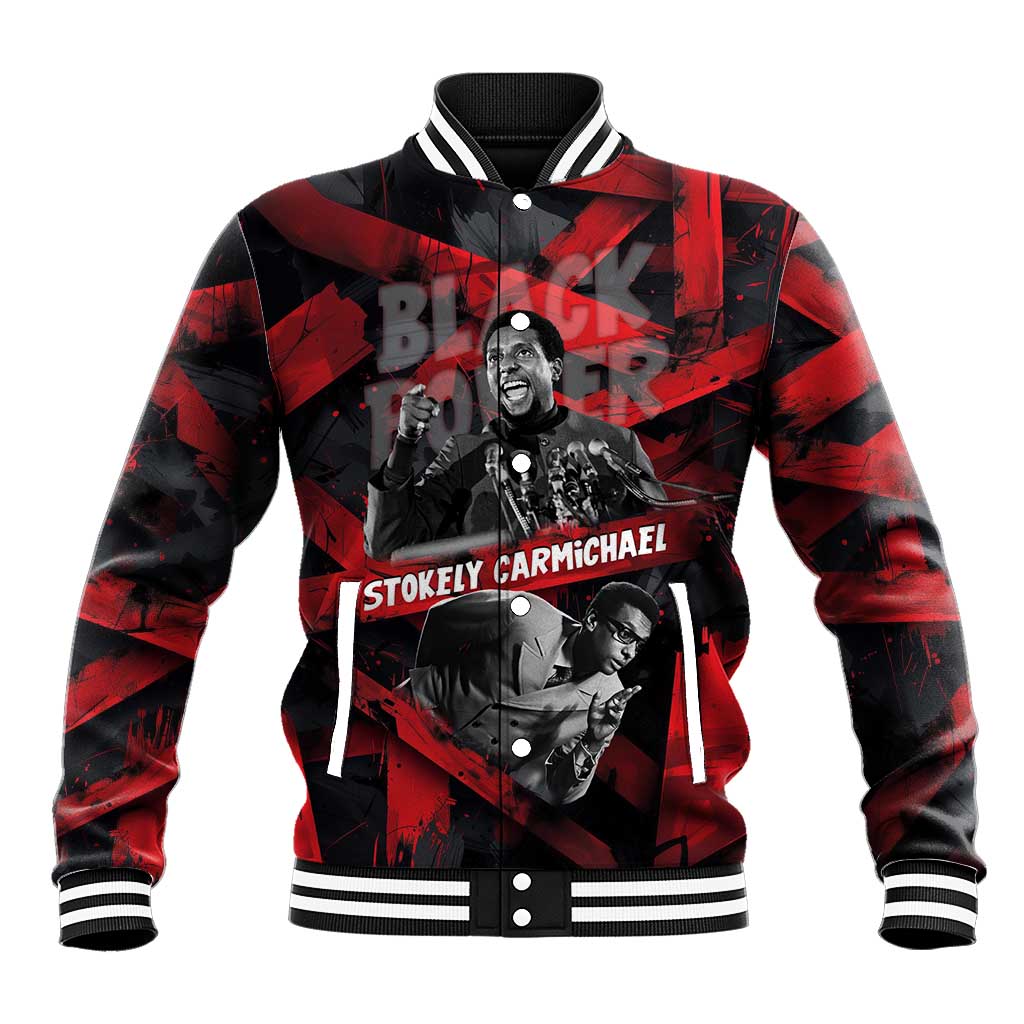Stokely Carmichael Baseball Jacket Graphic Design Black Power Quote Powerful Speech Civil Rights - Wonder Print Shop