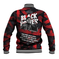 Stokely Carmichael Baseball Jacket Graphic Design Black Power Quote Powerful Speech Civil Rights - Wonder Print Shop