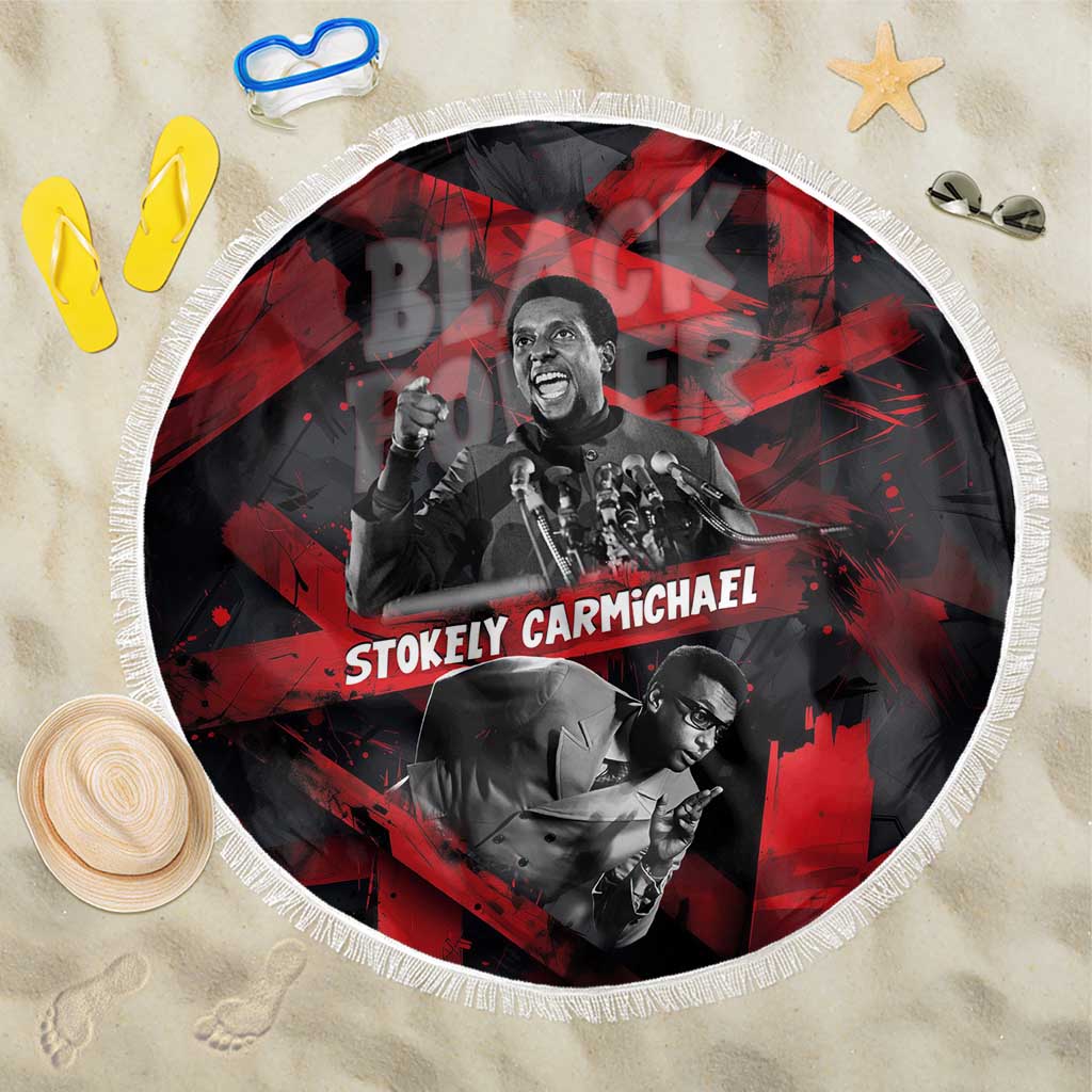 Stokely Carmichael Beach Blanket Graphic Design Black Power Quote Powerful Speech Civil Rights - Wonder Print Shop
