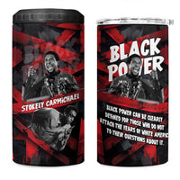 Stokely Carmichael 4 in 1 Can Cooler Tumbler Graphic Design Black Power Quote Powerful Speech Civil Rights - Wonder Print Shop