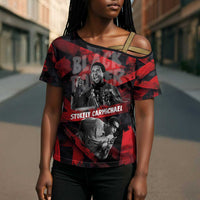 Stokely Carmichael Cross Shoulder Shirt Graphic Design Black Power Quote Powerful Speech Civil Rights - Wonder Print Shop