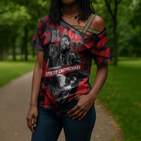 Stokely Carmichael Cross Shoulder Shirt Graphic Design Black Power Quote Powerful Speech Civil Rights - Wonder Print Shop