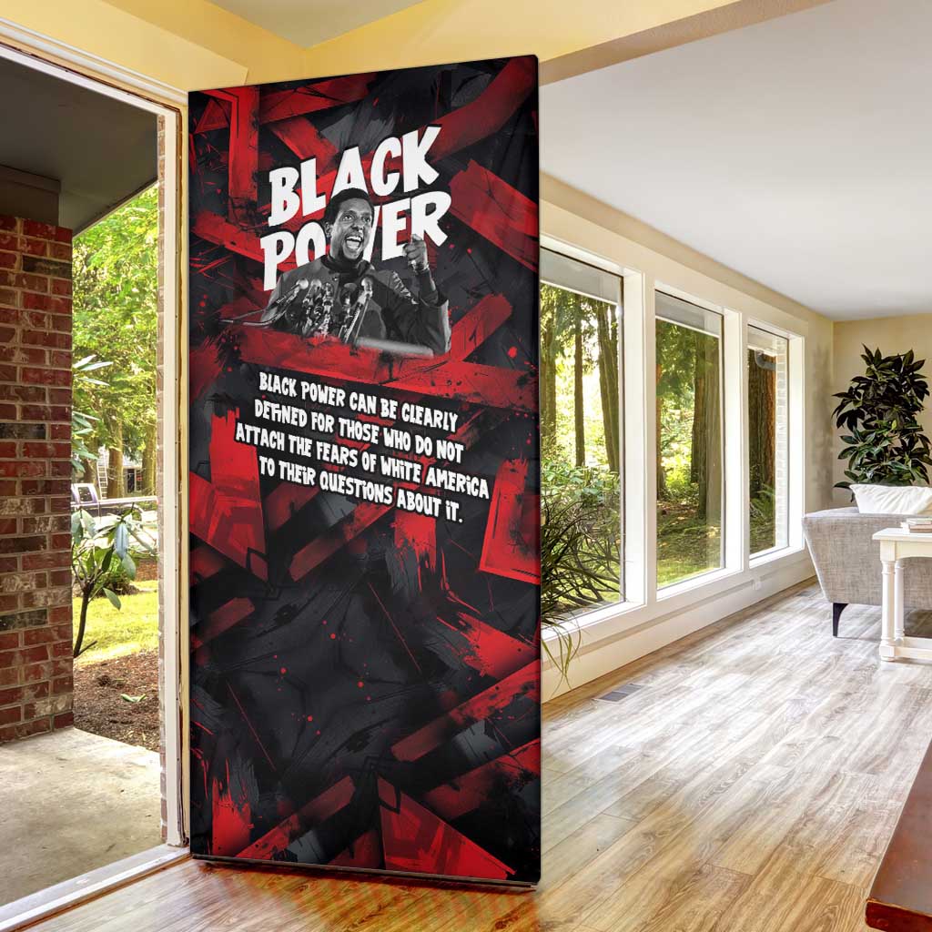 Stokely Carmichael Door Cover Graphic Design Black Power Quote Powerful Speech Civil Rights - Wonder Print Shop