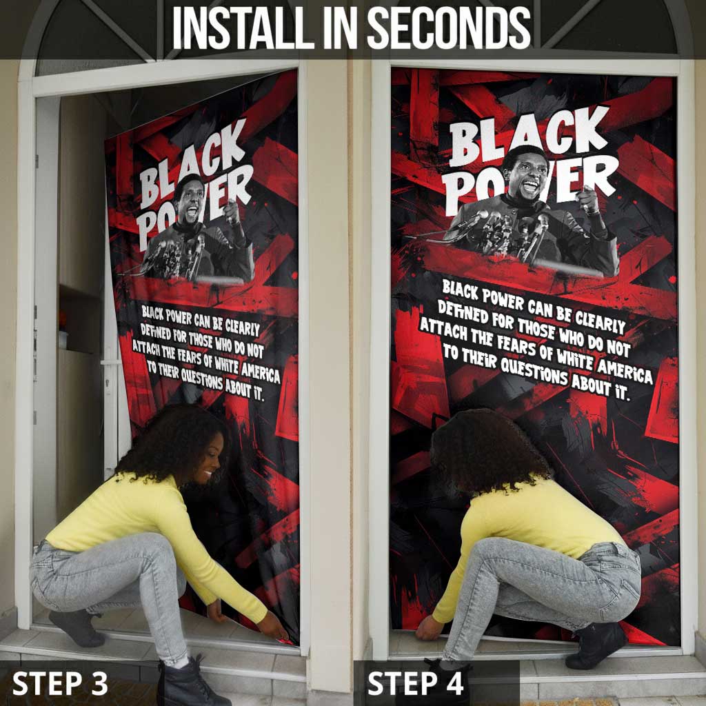 Stokely Carmichael Door Cover Graphic Design Black Power Quote Powerful Speech Civil Rights - Wonder Print Shop