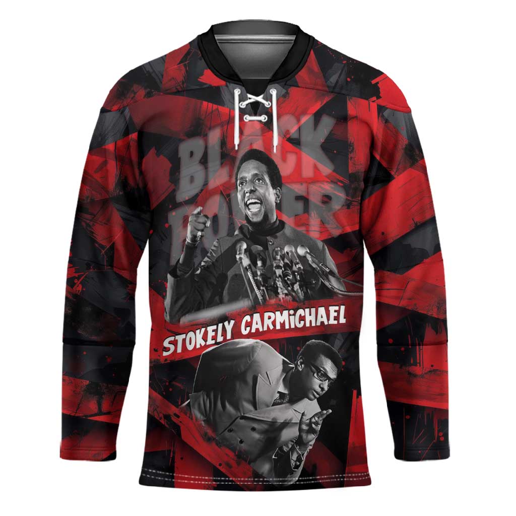 Stokely Carmichael Hockey Jersey Graphic Design Black Power Quote Powerful Speech Civil Rights - Wonder Print Shop