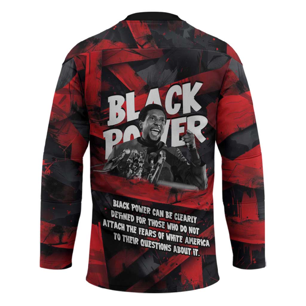 Stokely Carmichael Hockey Jersey Graphic Design Black Power Quote Powerful Speech Civil Rights - Wonder Print Shop