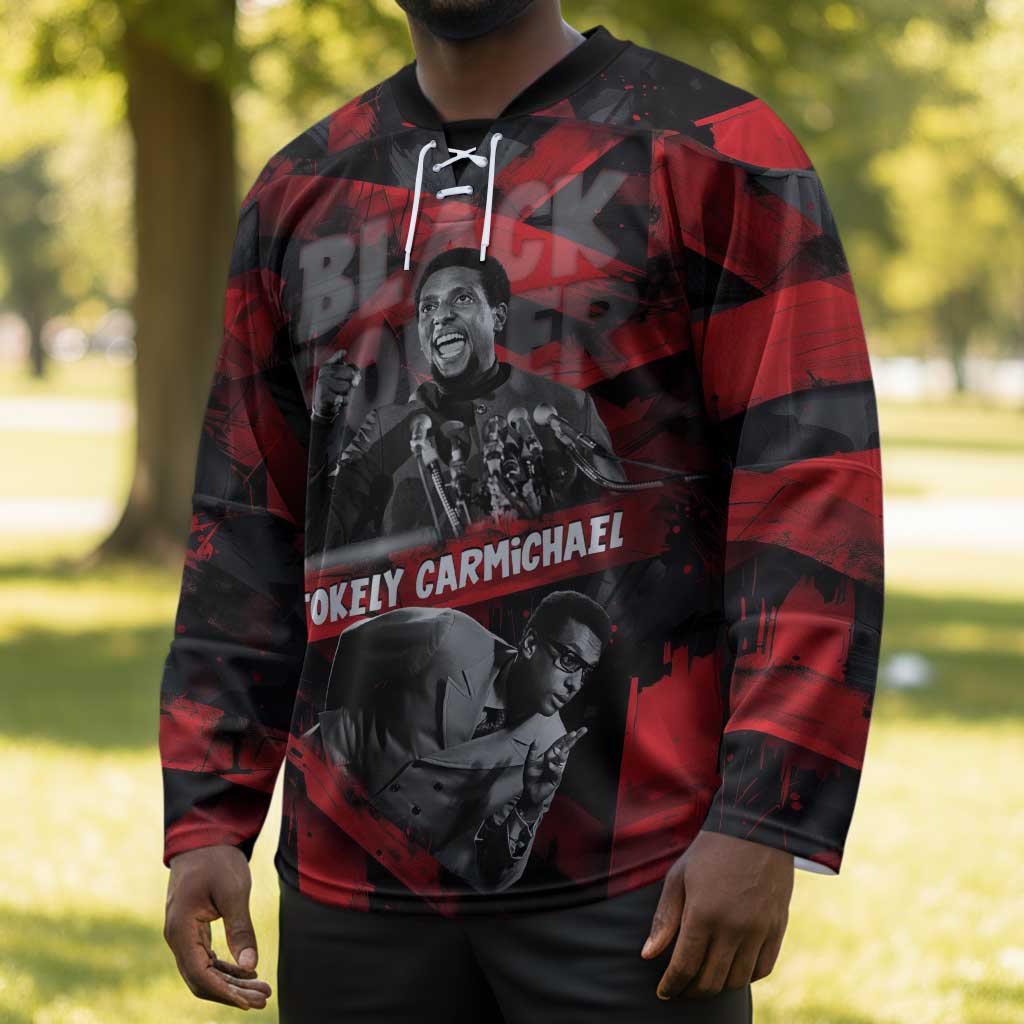 Stokely Carmichael Hockey Jersey Graphic Design Black Power Quote Powerful Speech Civil Rights - Wonder Print Shop