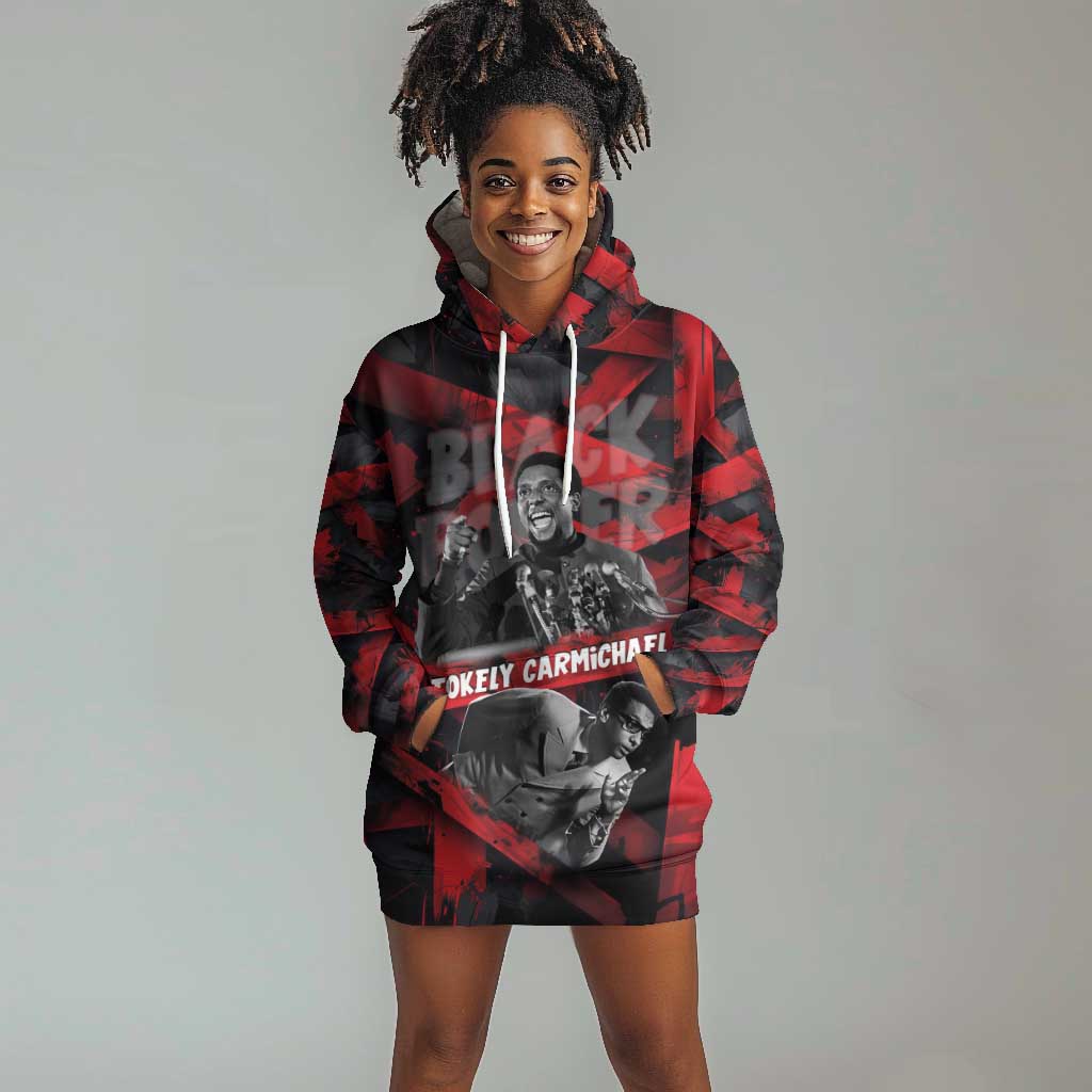 Stokely Carmichael Hoodie Dress Graphic Design Black Power Quote Powerful Speech Civil Rights - Wonder Print Shop