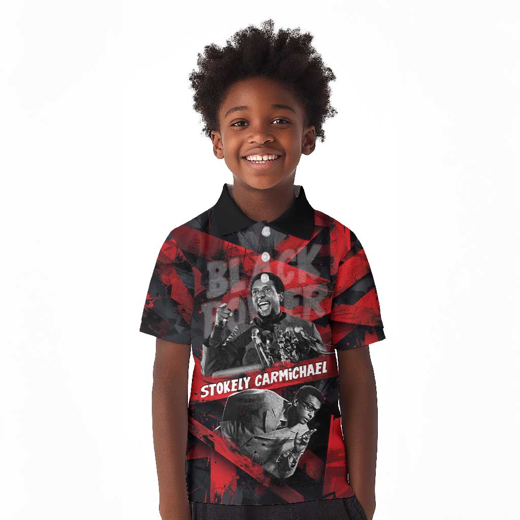 Stokely Carmichael Kid Polo Shirt Graphic Design Black Power Quote Powerful Speech Civil Rights - Wonder Print Shop