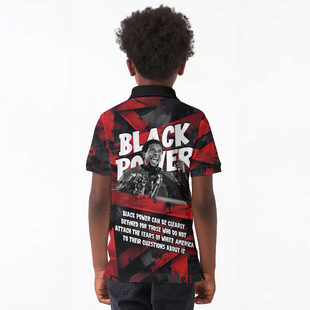 Stokely Carmichael Kid Polo Shirt Graphic Design Black Power Quote Powerful Speech Civil Rights - Wonder Print Shop