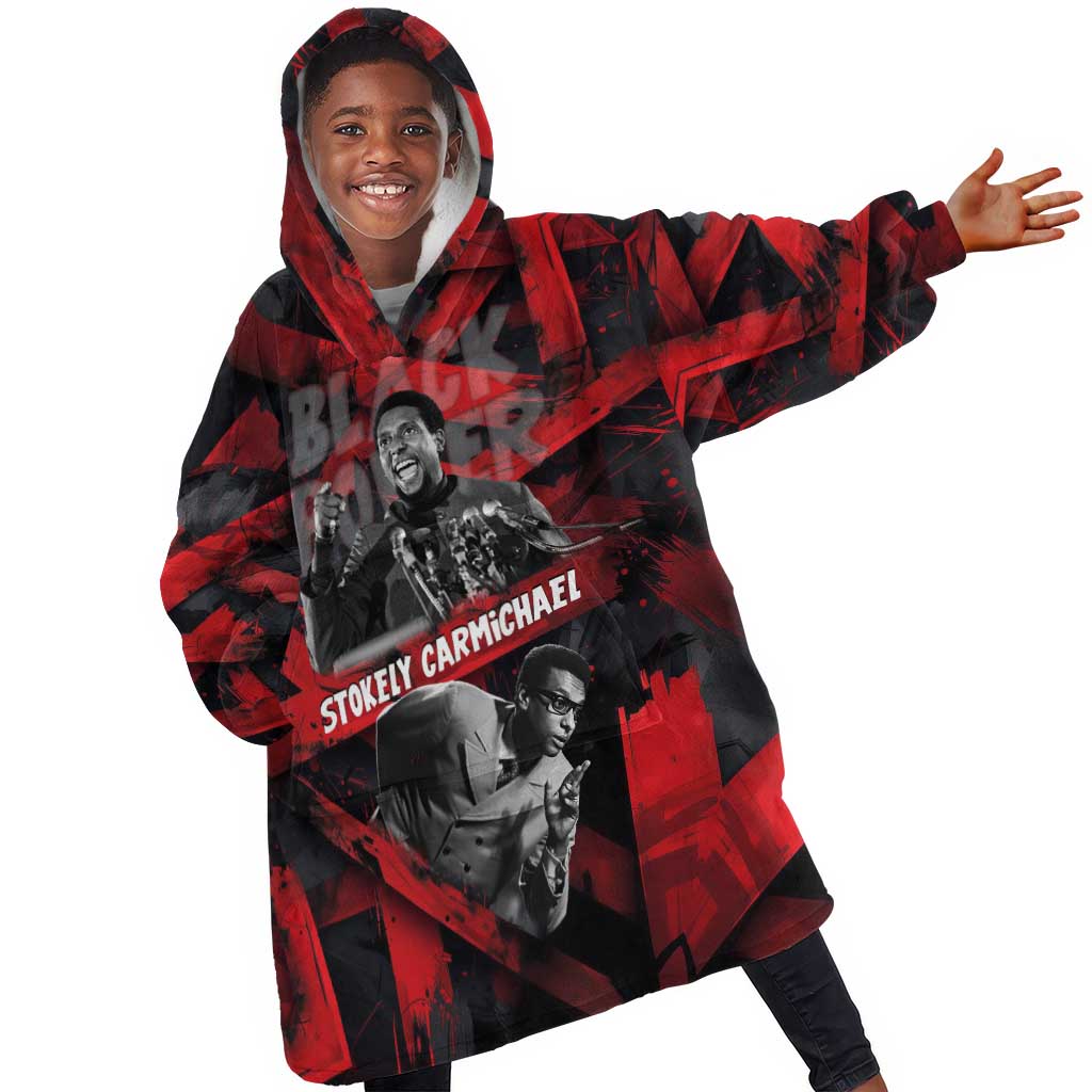 Stokely Carmichael Kid Wearable Blanket Hoodie Graphic Design Black Power Quote Powerful Speech Civil Rights - Wonder Print Shop