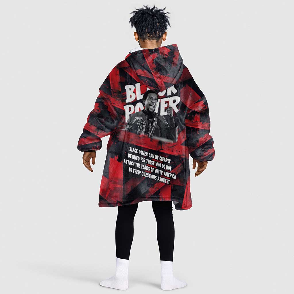 Stokely Carmichael Kid Wearable Blanket Hoodie Graphic Design Black Power Quote Powerful Speech Civil Rights - Wonder Print Shop