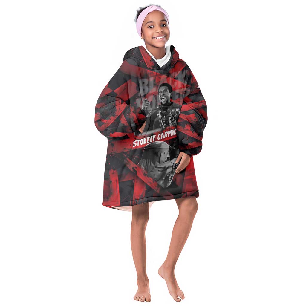 Stokely Carmichael Kid Wearable Blanket Hoodie Graphic Design Black Power Quote Powerful Speech Civil Rights - Wonder Print Shop