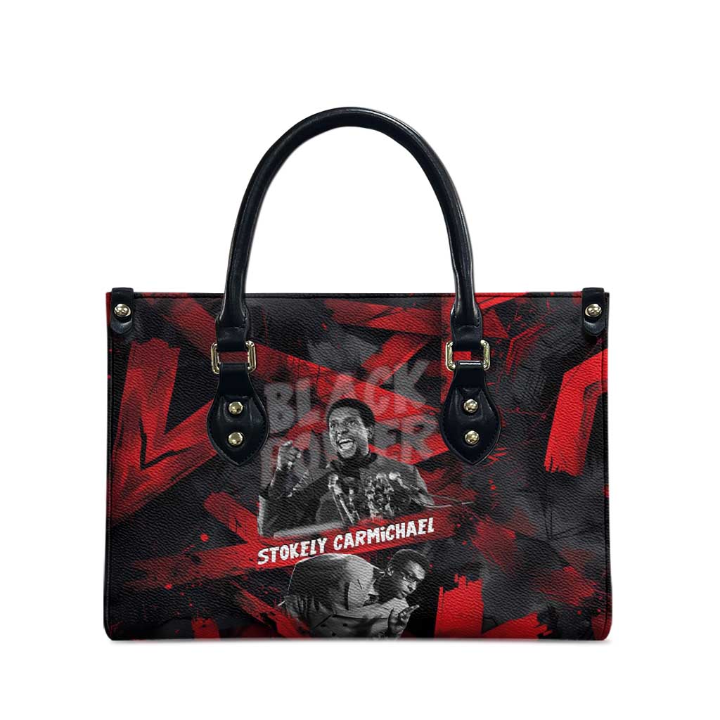 Stokely Carmichael Leather Bag Graphic Design Black Power Quote Powerful Speech Civil Rights - Wonder Print Shop