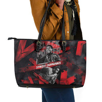 Stokely Carmichael Leather Tote Bag Graphic Design Black Power Quote Powerful Speech Civil Rights - Wonder Print Shop