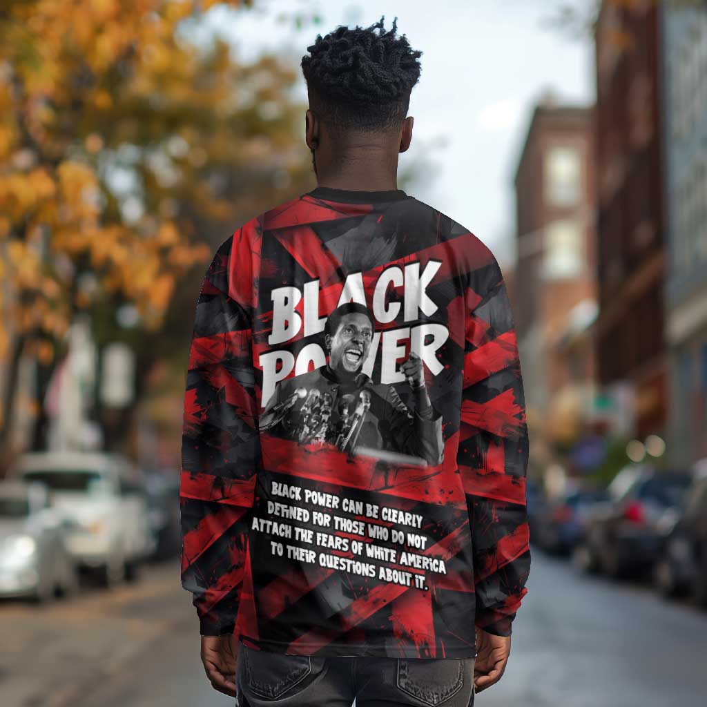 Stokely Carmichael Long Sleeve Shirt Graphic Design Black Power Quote Powerful Speech Civil Rights - Wonder Print Shop