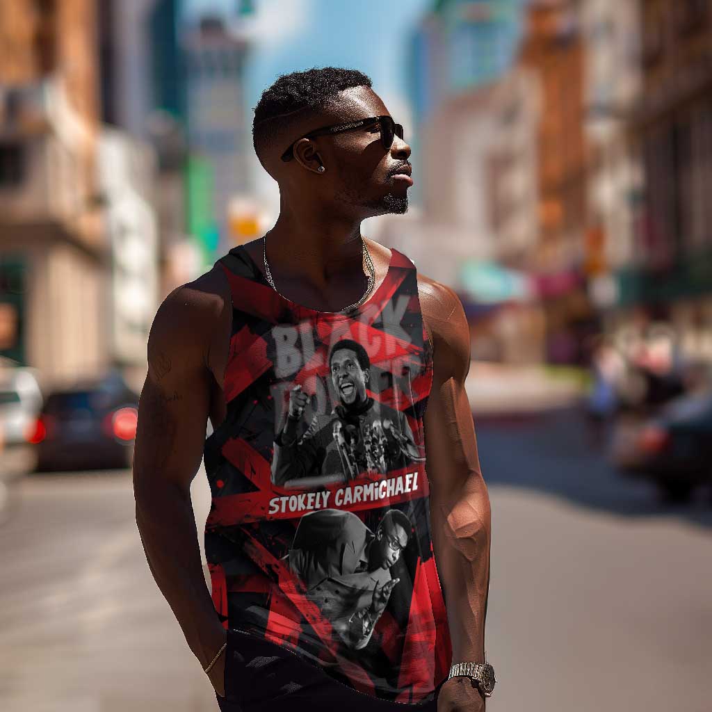 Stokely Carmichael Men Tank Top Graphic Design Black Power Quote Powerful Speech Civil Rights - Wonder Print Shop