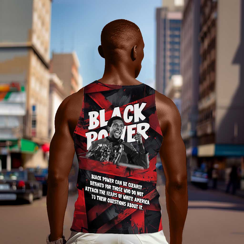 Stokely Carmichael Men Tank Top Graphic Design Black Power Quote Powerful Speech Civil Rights - Wonder Print Shop