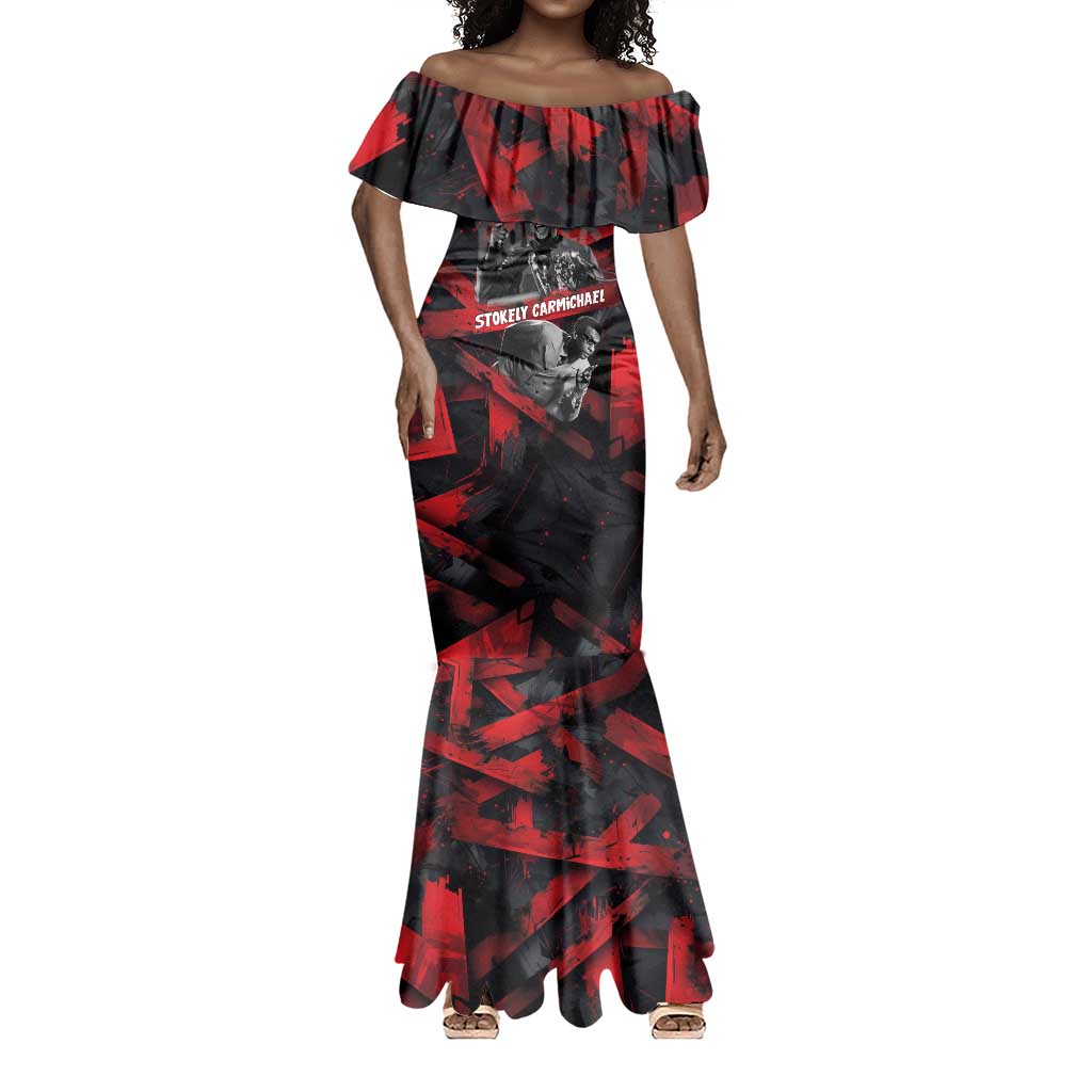 Stokely Carmichael Mermaid Dress Graphic Design Black Power Quote Powerful Speech Civil Rights - Wonder Print Shop