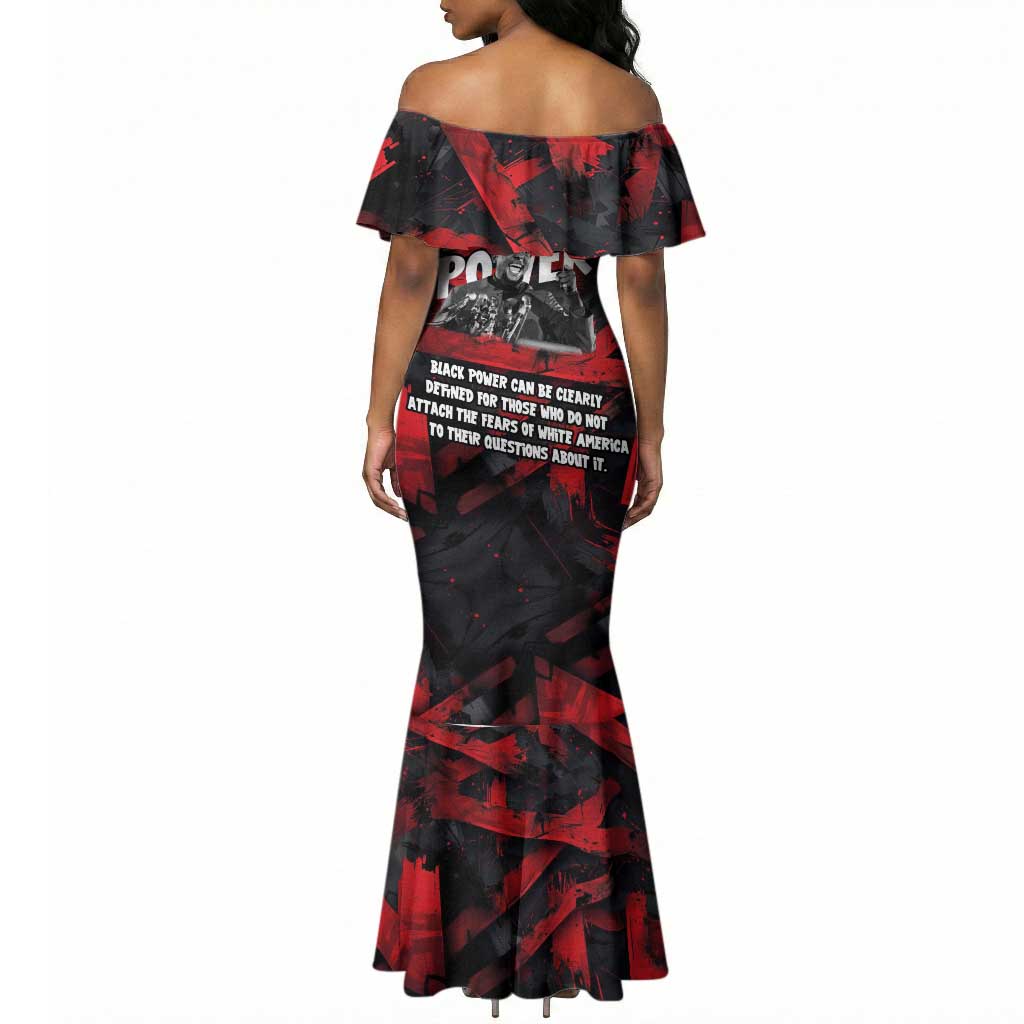 Stokely Carmichael Mermaid Dress Graphic Design Black Power Quote Powerful Speech Civil Rights - Wonder Print Shop