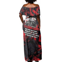 Stokely Carmichael Off Shoulder Maxi Dress Graphic Design Black Power Quote Powerful Speech Civil Rights - Wonder Print Shop