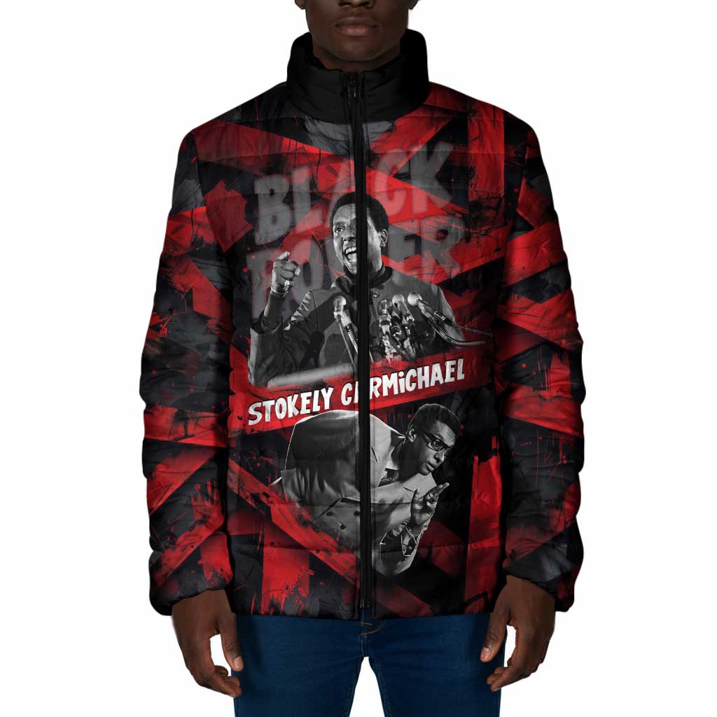 Stokely Carmichael Padded Jacket Graphic Design Black Power Quote Powerful Speech Civil Rights - Wonder Print Shop
