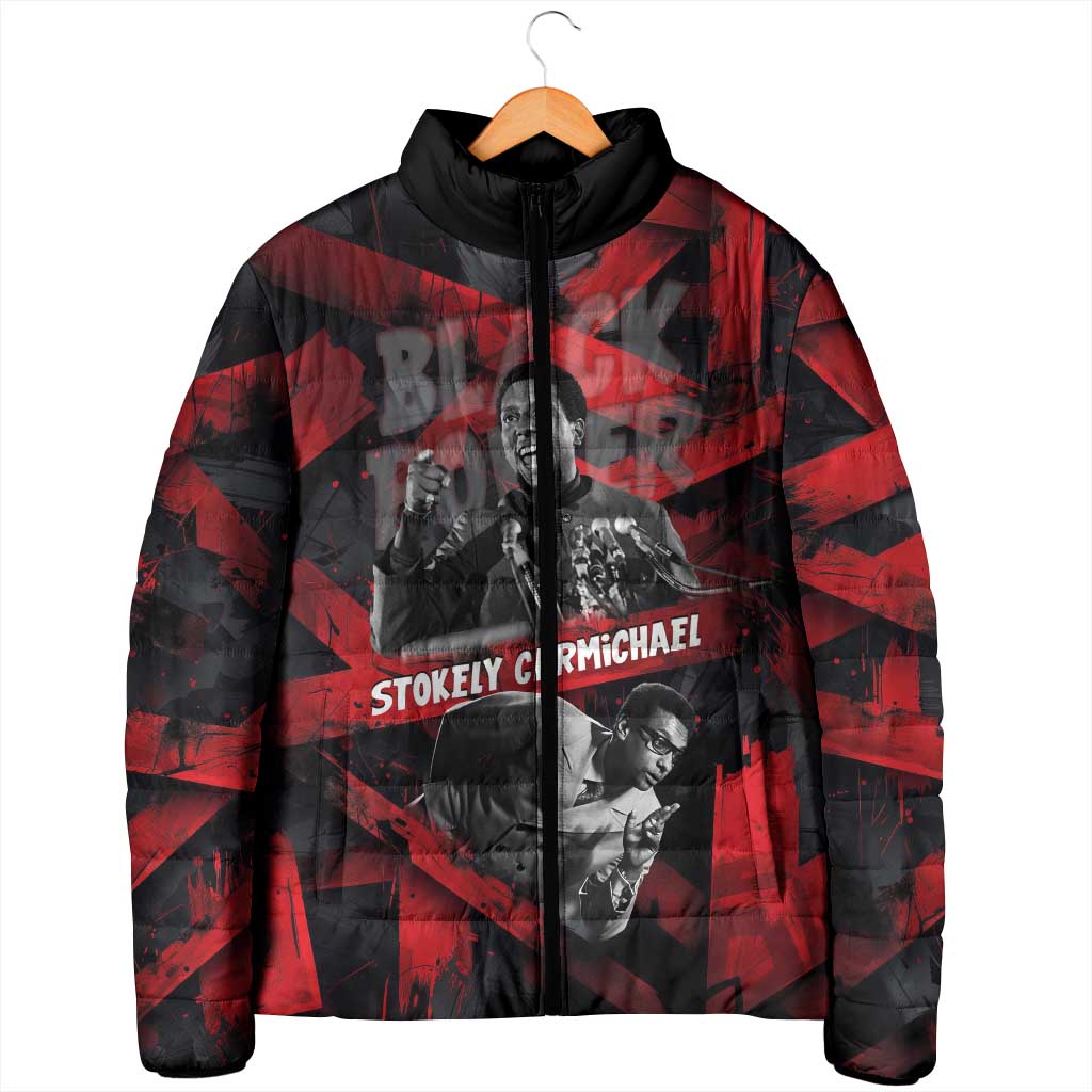 Stokely Carmichael Padded Jacket Graphic Design Black Power Quote Powerful Speech Civil Rights - Wonder Print Shop