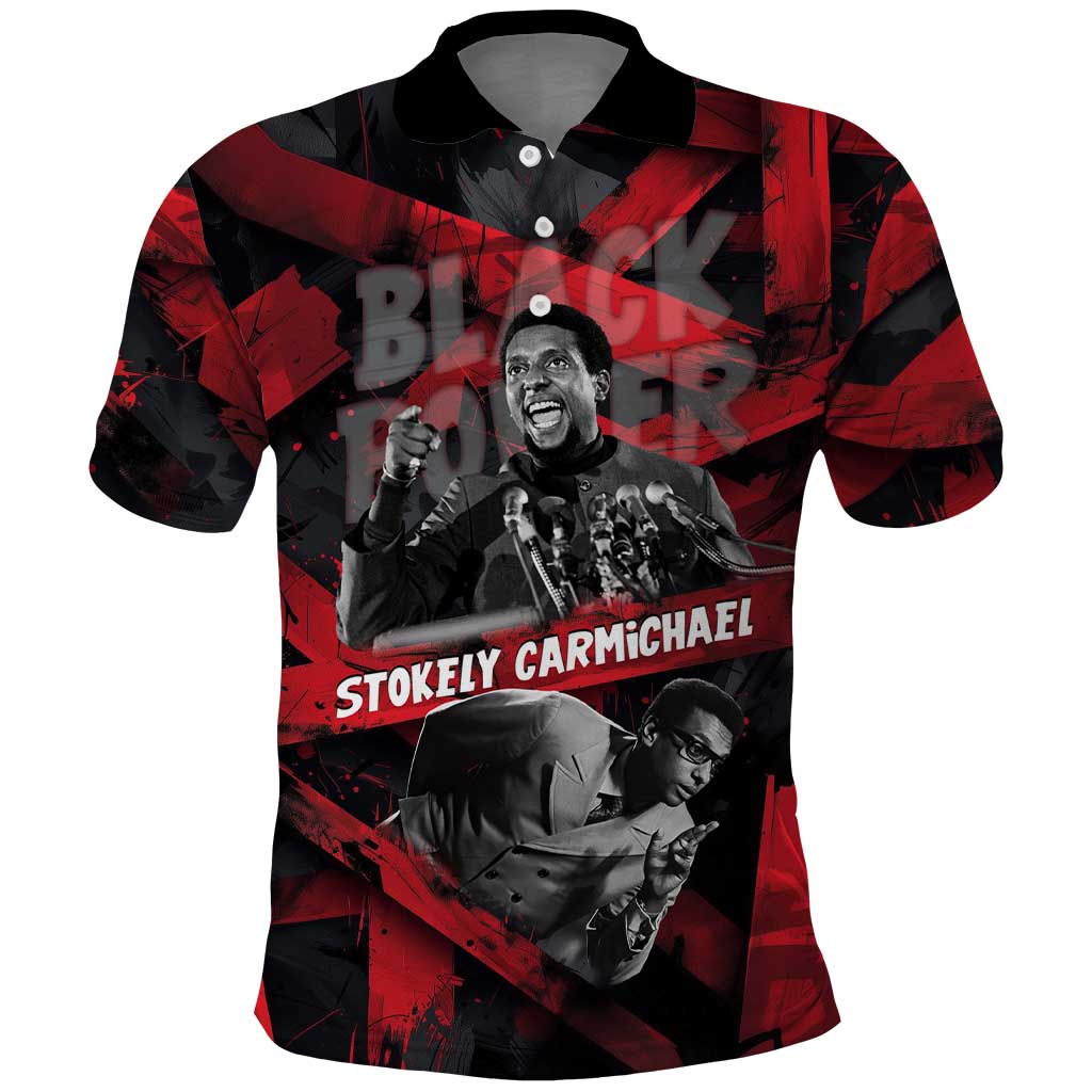 Stokely Carmichael Polo Shirt Graphic Design Black Power Quote Powerful Speech Civil Rights - Wonder Print Shop