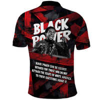 Stokely Carmichael Polo Shirt Graphic Design Black Power Quote Powerful Speech Civil Rights - Wonder Print Shop