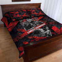 Stokely Carmichael Quilt Bed Set Graphic Design Black Power Quote Powerful Speech Civil Rights - Wonder Print Shop